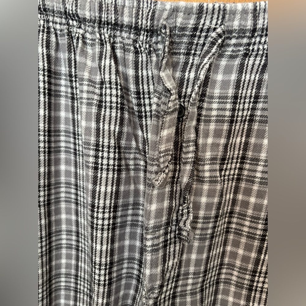 Saddlebred Black Grey White Plaid Flannel Pajamas Lounge Pants Mens Size XL